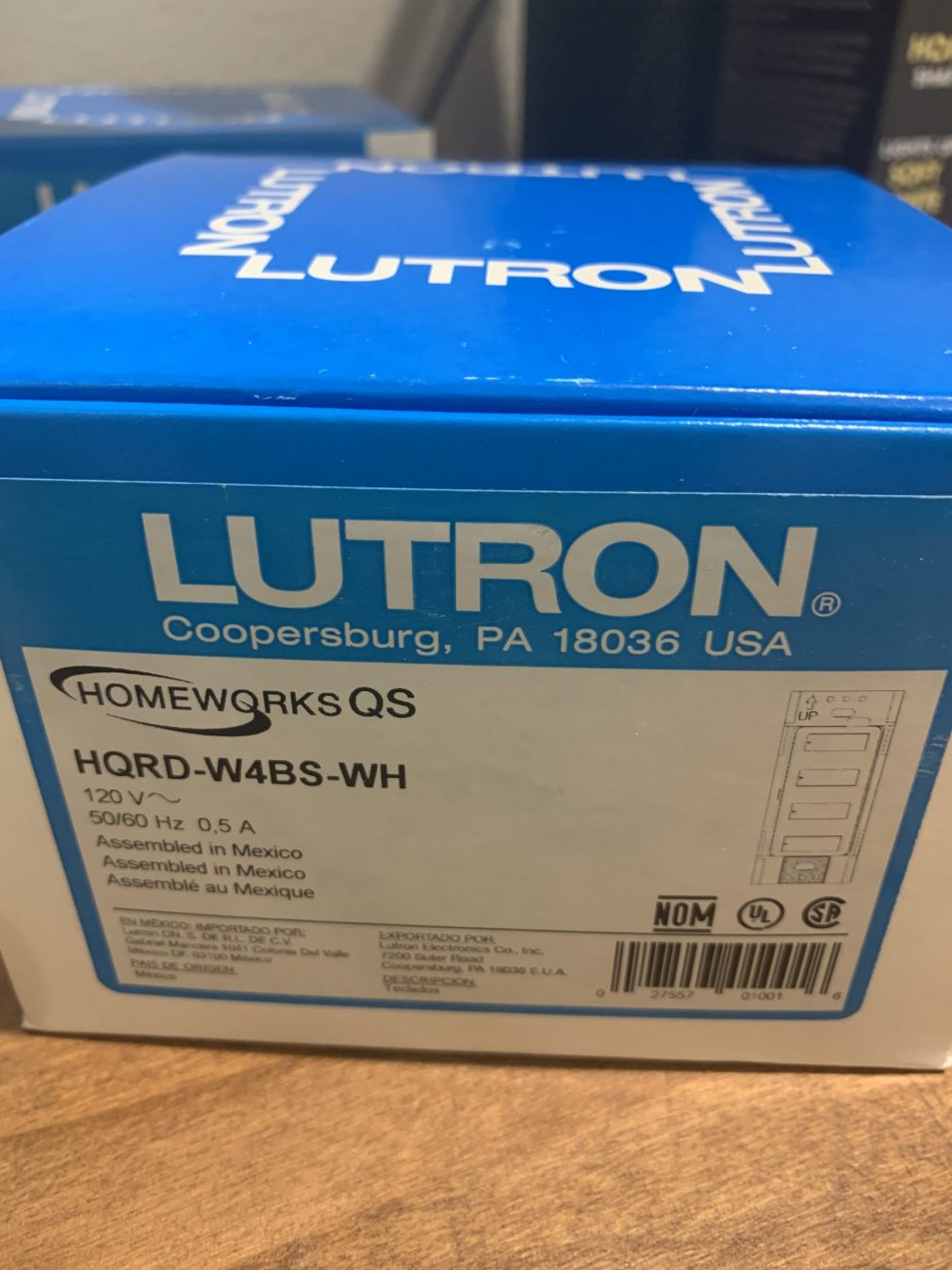 Lutron HomeWorks HQRD-W4BS-WH