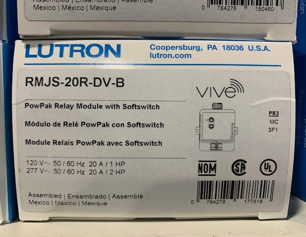 Lutron VIVE RMJS 20 APM Relay RMJS-20R-DV-B